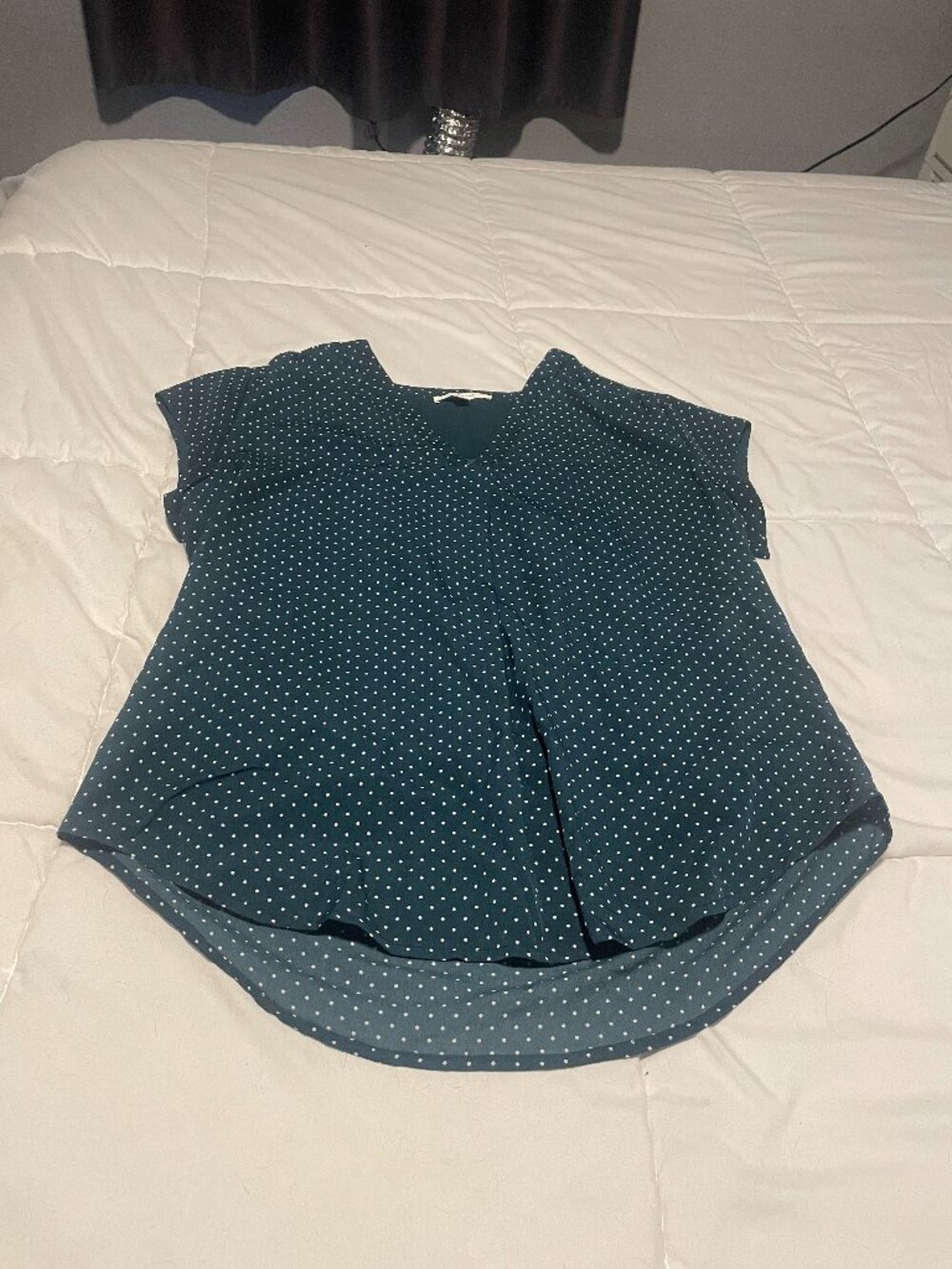 Fun2Fun Polka Dot Blouse – Lightweight, Casual, Work‑Friendly (Size XL)